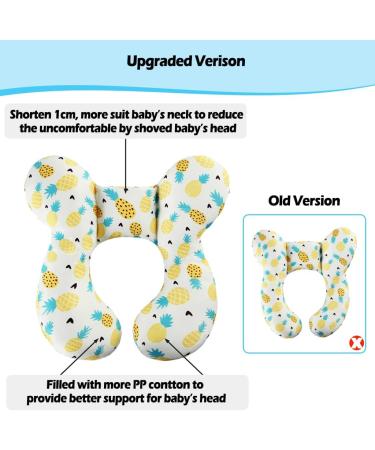 KAKIBLIN Baby Travel Neck Support Pillow - Pineapple Design for Car Seat & Pushchair - Buy Online on GoSupps.com