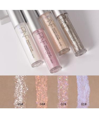 4 Colors Liquid Glitter Eyeliner & Eyeshadow Sticks - Waterproof Quick-Drying Sparkle Eye Makeup in Pink & Golden Shades - Buy Online on GoSupps.com