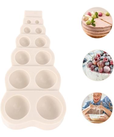 1pc Hemisphere Mold Bubble Decorations DIY Chocolate Mold Christmas Cake Mold Molde para Pastel Cake Baking Molds for Resin Chocolate Making Mold Maker Silica Gel Small Beads Round Light Grey 15.1x6.9cm - Buy Online on GoSupps.com