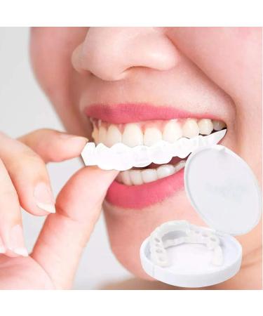 2 Pairs of Instant Veneers Dentures - Temporary False Teeth for Whitest Smile | Cosmetic Above & Below Tooth Covers - Buy Online on GoSupps.com
