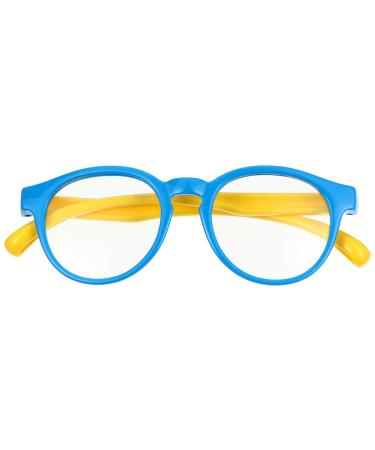 Exceart children blue light filter glasses without strength computer glasses silicone glasses frame women men blue light blocking glasses for girls boys computer video gaming uv
