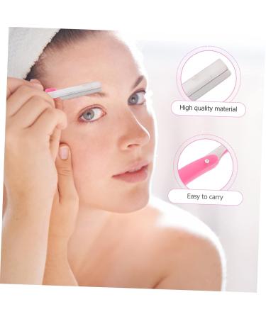 Minkissy Eyebrow Razor Set - 2 Multi-Functional Stainless Steel Trimmers for Eyebrows and Peach Fuzz - Travel Size 20x1.6x0.7cm - Available in Multiple Colors - Buy Online on GoSupps.com