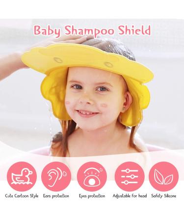 Maydolly Silicone Baby Shower Cap - Soft Safety Visor for Infants & Toddlers - Yellow - Buy Online on GoSupps.com