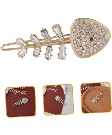 minkissy Fishbone Hairpin Women's Hair Clips Hair Barrettes for Girls Womens Barrettes for Hair Women Hair Accessory Delicate Hairpin Women Hair Clips Miss Side Clip Rhinestones Alloy - Buy Online on GoSupps.com
