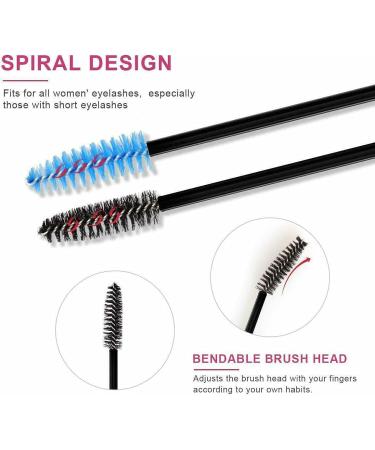 100 Mascara Wands Bulk Disposable Eyelash Eye Brow Brushes Applicator Spoolie Applicator Lash Extensions Makeup Tool Set (RED) - Buy Online on GoSupps.com