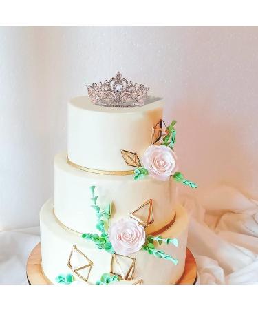 Crystal Quinceanera Crown Princess Tiara - Rose Gold Wedding Birthday Decoration for Women and Girls - Buy Online on GoSupps.com