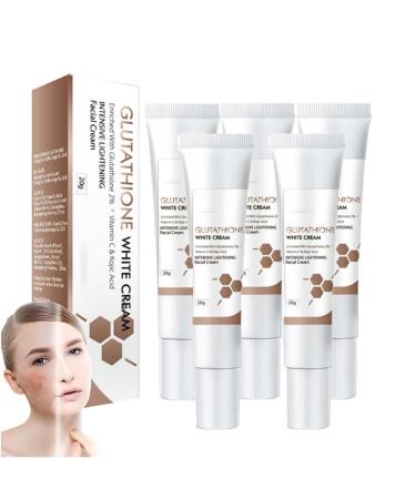 Cr me blanchissante au glutathion pour le visage cr me tonifiante hydratante et claircissante lotion claircissante anti-imperfections douce et non irritante (5pcs)
