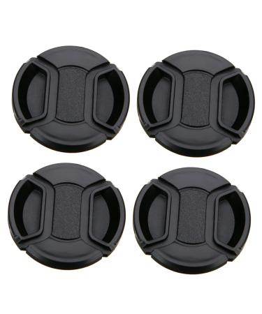 Milisten 4 Pcs Camera Lens Cover Lens Cover Replacement Mm Lens Cover SLR Camera Lenses Shots Camera Front Cap Lens Protective Covers Lens Protector Universal Lens Cap Dust Cover Black 6.7X6.7CM