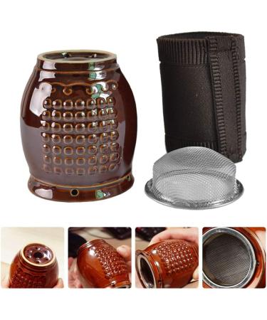 FARUTA 1 Set Cloth Cover Ceramic Moxibustion Pot - Manual Moxa Massage Burner for Pain Relief | International Shipping - Buy Online on GoSupps.com
