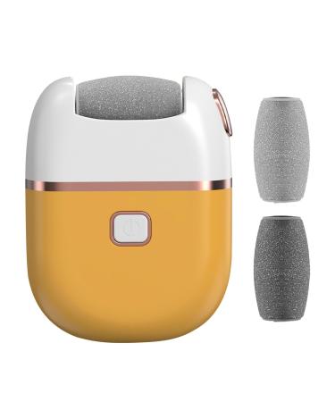 Electric Callus Remover for feet Portable Electronic Foot File Pedicure | Professional Foot Care Pedicure Kits for Home Nail Technicians and Individuals Yellow
