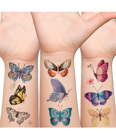 Hohamn Butterfly Temporary Tattoos for Girls Women  100 Styles Temporary Tattoos for Kids Girls Butterfly Party Favors