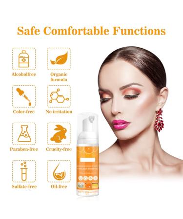 Eyelash Lengthening Cleaning Mousse | Eyelash Extension Cleanser & Foaming Wash - 60ML with Mascara Wand - Buy Online on GoSupps.com