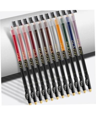 Healvian 12pcs Lip Liner Eyeliner Eyebrow Pencil Cosmetic Tool Long Lasting Eyeliner Makeup Pencil Plastic 1 count (Pack of 1) Assorted Color - Buy Online on GoSupps.com