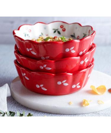 Bowl Snack Dip Bowls Dishware Creative Dessert Bowl Cute Cherry Bowl Underglaze 5.9 Inch Small Salad Bowl Hand-Painted Tableware Compatible with Kitchen Restaurant Gifts - Buy Online on GoSupps.com