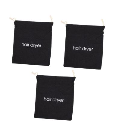 DRESSOOS 3pcs Hair Dryer Storage Bag Travel Bag Small Containers Hair Dryer Travel Hair Styling Bag Fabric