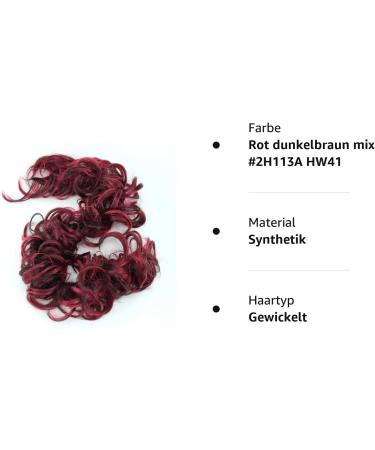 CAISHA XXL Voluminous Curly Messy Bun Hairpiece - Red Dark Brown Mix HW41 | Bridal Updo Hairstyle - Buy Online on GoSupps.com