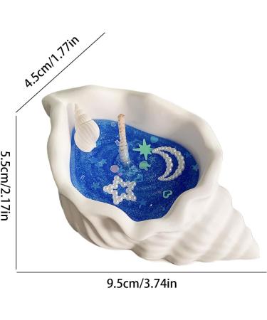 Shop Conch Candle | Handmade Aromatherapy | Marine Scented Candle for Stress Relief | Natural 4-6 Hours Burn Time | Dark Blue Decor - Buy Online on GoSupps.com