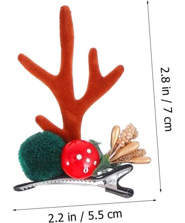 minkissy 8 Pairs Christmas hair clips girls outfits girls hair clips billed hair clips animal ear hair clip women hair clips christmas deer costume Deer Horn Clips Xmas Hair Barrette - Buy Online on GoSupps.com