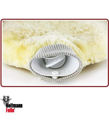 Heitmann Lambskin Hot Water Bottle | 2.0L Merino Lambskin | Soft & Cozy | Ideal for Comfort & Warmth | 29x33 cm (+ Cuffs) - Buy Online on GoSupps.com