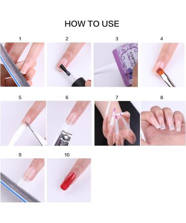 10 Pcs Fiberglass Nail Extensions Set Quick Nail Tip Extension Fiberglass Strips Ideal for Women's DIY Nail Art Extension Accessories gel nail extensions set starter kit tip nail extensions Cumilo - Buy Online on GoSupps.com