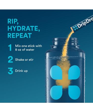 DripDrop Hydration - Electrolyte Powder Packets - Pi a Colada Mango A a Passion Fruit Watermelon Berry Lemon Orange Fruit Punch Grape Strawberry Lemonade Cherry - 48 Count - Buy Online on GoSupps.com