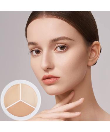 Concealer Contour Palette with Brush - 3-in-1 Color Correcting Highlight and Contour Makeup Kit for Dark Circles - Waterproof & Long-Lasting Formula - Buy Online on GoSupps.com