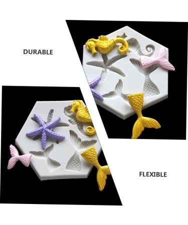 Zerodeko Cake Toppers 6 Pcs Mold Bakery Tools Baking Tools Cake Mould Baking Gift Cake Stencils Gift for Baking Stencils for Cakes Silicone Stencils Mermaid Decorate Fudge Silica Gel 9X7.5X0.8CMx3pcs Greyx3pcs - Buy Online on GoSupps.com