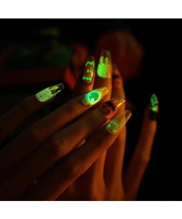 DANNI & TONI Halloween Nail Art Stickers - Glow-in-The-Dark Trick or Treat Gel Nail Wraps - Buy Online on GoSupps.com