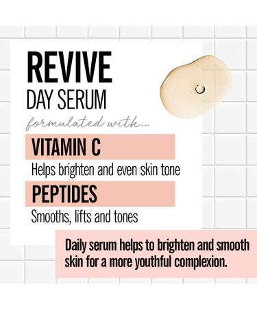Valjean Labs Revive Day Facial Serum - Vitamin C + Peptides - Brightens, Evens Skin Tone, Smooths & Tones - Cruelty Free, Vegan - Made in USA (1.83 fl oz) - Buy Online on GoSupps.com