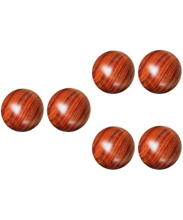 FRCOLOR 6 STK solid wood massage ball acupressure wooden ball foot massage roller Traditional Chinese Chinese balls for the hands of wood finger massage Hand Health care massage device