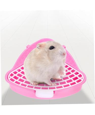 CIYODO Box Rabbit Toilet Pet Training Corner Hedgehog Potty Tub Tray for Bathtub Bunny Potty Plastic 33X29.5X14CM Pink - Buy Online on GoSupps.com