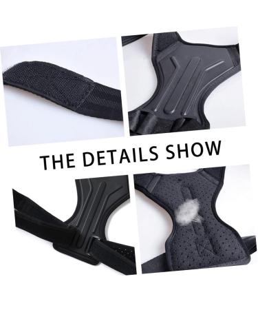 FOMIYES Adjustable Clavicle Support Brace - Belt Straightener & Shoulder Support for Improved Posture - Comfortable Upper Back Brace in Black - Buy Online on GoSupps.com