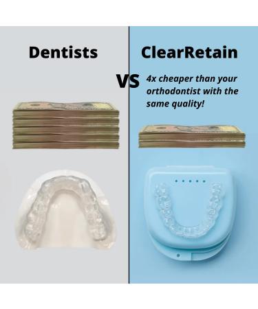 ClearRetain - Orthodontic Retainers for Upper and Lower Teeth | Prevent Teeth Shifting | Includes 2 Sets of Molding Putty | Made in USA - Buy Online on GoSupps.com