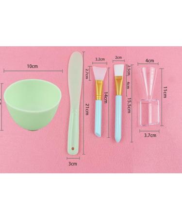 Duories Silicone Mask Brush Set | 5-in-1 DIY Facial Mask Mixer Kit | Pink Spatula & Soft Brushes for Masks Serums & Eye Care - Buy Online on GoSupps.com