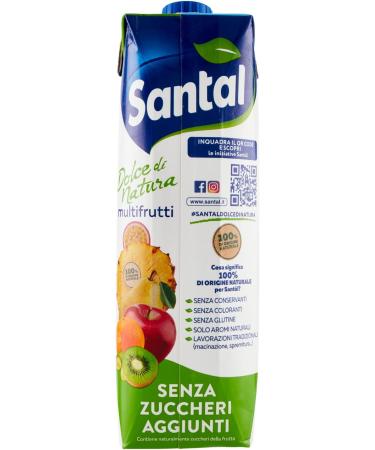  Italian Gourmet E.R. Parmalat Santal Fruit Juice Multifrutti Sweet by Nature Zero Added Sugars Multi Fruits Fruit Juice No Additive Sugar Refreshing Drink Tetrapack 1000 ml - Buy Online on GoSupps.com