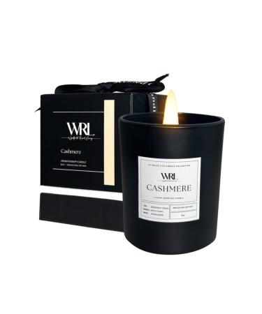 Cashmere Scented Candles with Gift Box Organic Soy Wax Extra Strong Scented Candle with Essential Oils Long Lasting 45+ Hour Clean Burn Luxurious Citrus Natural Soy Candles for Home Scented 8oz (Cashmere) pashmina