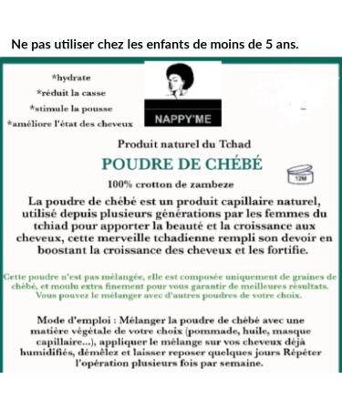 Natural Chebe Powder nourishes and stimulates hair growth 60g - Buy Online on GoSupps.com