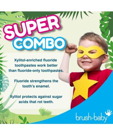 Brush-Baby WildOnes Organic Applemint Flavour Toothpaste for Ages 3+Years (Pack of 3 x 50ml Tubes) - Buy Online on GoSupps.com