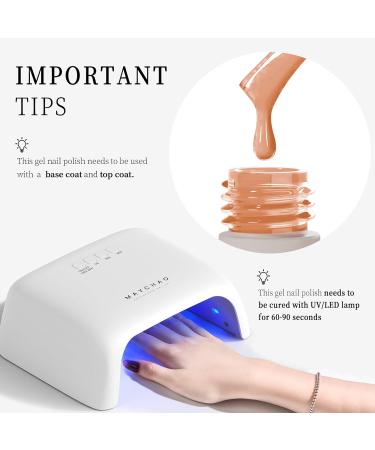 MAYCHAO 15ML Nude Brown Jelly Gel Nail Polish - Sheer Translucent UV Gel for French Manicure - Buy Online on GoSupps.com