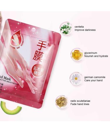 Hand Mask | Shea Butter Moisturizing Gloves for Skin Care | Smoothing & Peeling Treatment - International Shipping - Buy Online on GoSupps.com