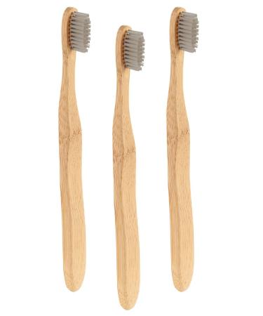 Newgen Medicals Bamboo toothbrush: antibacterial bamboo handwear medium 3-series set (antibacterial toothbrush toothbrush with bamboo grip toothpaste)