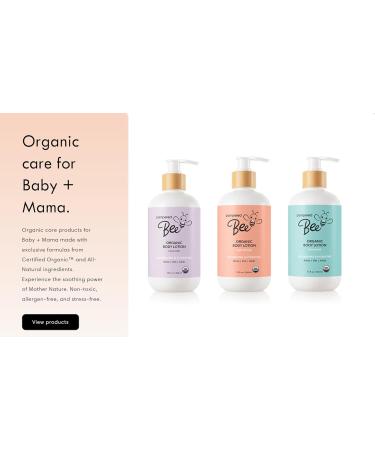 Pampered Bee - Organic Body Lotion (Light Orange) for Babies Toddlers and Kids With Capua u Seed Butter and Marshmallow Root - Moisturizing Softening Hydrating 8 oz - Buy Online on GoSupps.com