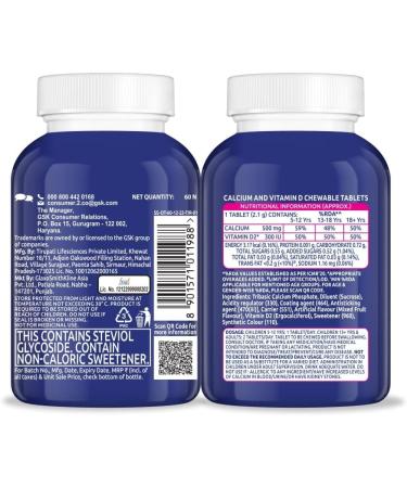LIPON Export OstoCalcium Total Chewables (60s) - Vitamin D & Calcium for Strong Bones, Joints & Muscles - Buy Online on GoSupps.com