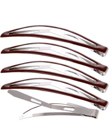 Loneedy Large Metal Hair Clips Non-Slip Hairpins for Women Girls with Stovetop Finish 12pcs Brown - Buy Online on GoSupps.com