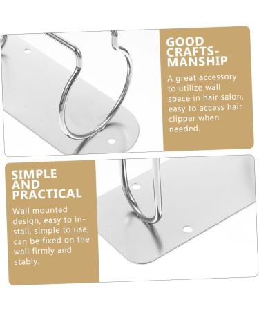 Housoutil Clipper Stand Clipper Wall Stand Hairstylist Tools Rack Holder Wall Storage Holder Beard Rack Trimmer Wall-Mounted Clippers Stainless Steel - Buy Online on GoSupps.com