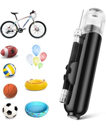 Dual Action Ball Pump with Needles and Nozzles - Ideal for Soccer, Basketball, Volleyball, Balloons, Bikes (Black) - Buy Online on GoSupps.com
