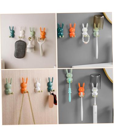 12-Piece Homsfou Cartoon Adhesive Hooks Set - Toothbrush Dispenser & Wall Bracket for Razors & Shavers - Perfect for Bathroom Organization - Buy Online on GoSupps.com