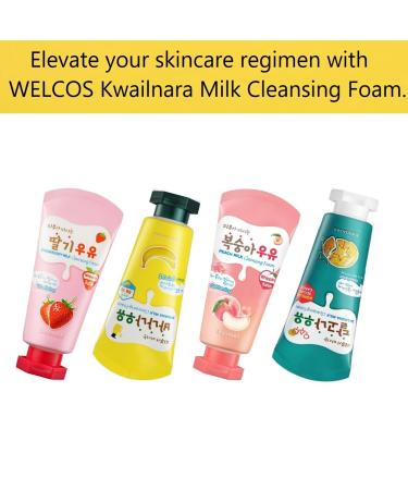 WELCOS KWAILNARA Strawberry Milk Facial Cleansing Foam - 120 ml | Best International Shipping - Buy Online on GoSupps.com