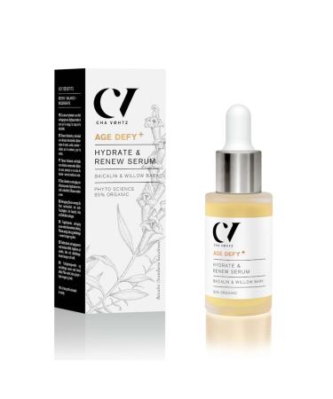 Age Defy+ Hydrate & Renew Serum 30ml | Natural & Organic Anti-Ageing Facial Serum by Cha V htz | Hydrating Face Serum for Dry Mature Skin | Paraben Free & Ethyl Alcohol Free | Cruelty Free & Vegan