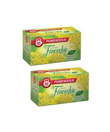 Pompadour 1913 Aromatic and Digestive Fennel Infusion 100% Natural - 2 x 20 tea bags (80 grams)